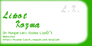 lipot kozma business card